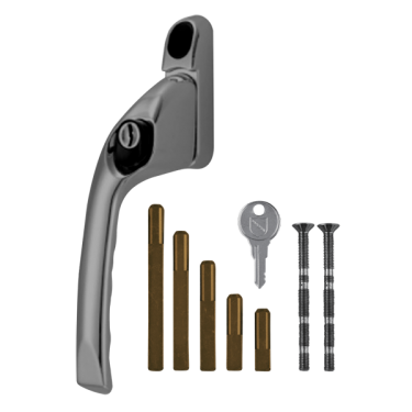 Click Here To Enlarge This Photo Of CH30010 - CHAMELEON Adaptable Multi Spindle Offset Window Espag Handle - Satin Chrome - LH