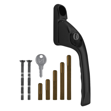 Click Here To Enlarge This Photo Of CH30013 - CHAMELEON Adaptable Multi Spindle Offset Window Espag Handle - Black - RH