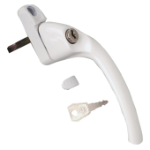 L15327 - HOPPE UPVC Espag Handle Cranked - RH - White