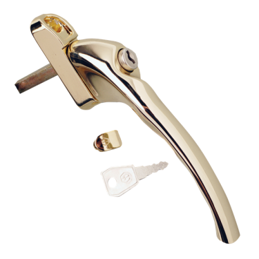 Click Here To Enlarge This Photo Of L15328 - HOPPE UPVC Espag Handle Cranked - LH - Gold