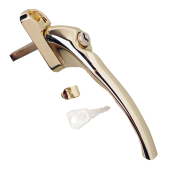 L15328 - HOPPE UPVC Espag Handle Cranked - LH - Gold