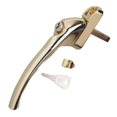 L15329 - HOPPE UPVC Espag Handle Cranked - RH - Gold