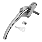 L15331 - HOPPE UPVC Espag Handle Cranked - RH - Silver