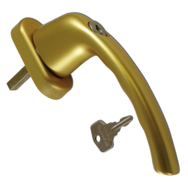 Click Here To Enlarge This Photo Of L17398 - HOPPE UPVC Espag Handle Inline 0710S/U26 - Gold