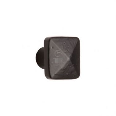 Click Here To Enlarge This Photo Of FB390 38 M.Marcus Black Iron Rustic Cabinet Knob Square Pyramid Design 38mm