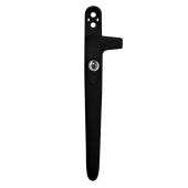 L25662 - SECURISTYLE Virage Offset Cockspur Espag Handle - 9mm - LH - Locking - Black