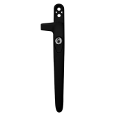 L25663 - SECURISTYLE Virage Offset Cockspur Espag Handle - 9mm - RH - Locking - Black