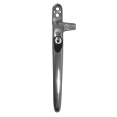 L25664 - SECURISTYLE Virage Offset Cockspur Espag Handle - 9mm - LH - Locking - Silver