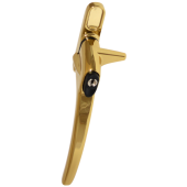 L30171 - ERA Charisma Inline Cockspur Locking Espag Handle - 12mm LH Locking Polished Gold