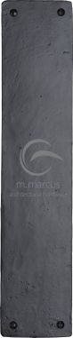 Click Here To Enlarge This Photo Of FB431 M.Marcus Black Iron Rustic Fingerplate 305x64mm