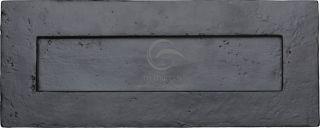 FB465 254.101 M.Marcus Black Iron Rustic Letterplate 10 ½" x 4"