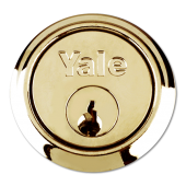 2675 - YALE 1109 Rim Cylinder 5 Pin - Polished Brass Keyed Alike