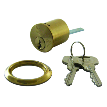 Click Here To Enlarge This Photo Of L13402 - YALE X5 X-TECH Rim Cylinder 6 Pin - Polished Brass Keyed to Differ