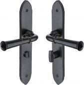 FB4730 M.Marcus Black Iron Rustic Door Handle Bathroom Set Hadley Design