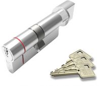 CYX71380PC - Carlisle Brass Eurospec MPX6 1* British Standard 6 Pin Euro Profile Cylinder & Turn 80mm (40/40T) Polished Chrome