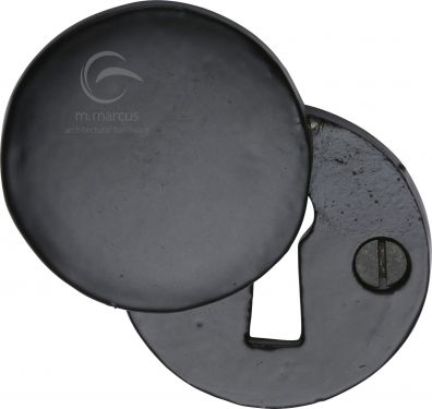 Click Here To Enlarge This Photo Of FB554 M.Marcus Black Iron Rustic Covered Keyhole Round