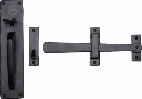 Click Here To Enlarge This Photo Of FB571 M.Marcus Black Iron Rustic Gate Latch