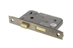 Atlantic - ALKBATH25AB Mortice Bathroom Lock [CE] 2.5" - Antique Brass