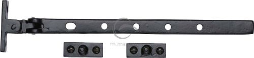 Click Here To Enlarge This Photo Of FB680 254 M.Marcus Black Iron Rustic Casement Window Stay 10"
