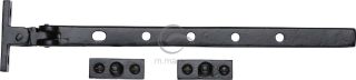 FB680 254 M.Marcus Black Iron Rustic Casement Window Stay 10"