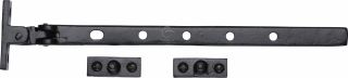 FB680 305 M.Marcus Black Iron Rustic Casement Window Stay 12"