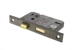Atlantic - ALKSASH3LK25DS 3 Lever Key Mortice Sashlock [CE] 2.5" - Distressed Silver