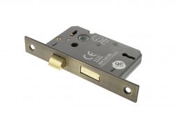 Atlantic - ALKSASH3LK25MAB 3 Lever Key Mortice Sashlock [CE] 2.5" - Matt Antique Brass