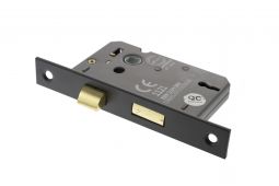Atlantic - ALKSASH3LK25MB 3 Lever Key Mortice Sashlock [CE] 2.5" - Matt Black
