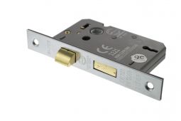 Atlantic - ALKSASH3LK25SC 3 Lever Key Mortice Sashlock [CE] 2.5" - Satin Chrome