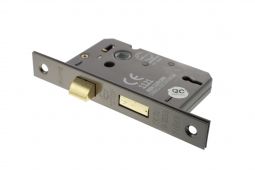 Atlantic - ALKSASH3LK3BN 3 Lever Key Mortice Sashlock [CE] 3" - Black Nickel