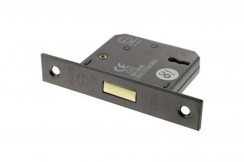 Click Here To Enlarge This Photo Of Atlantic - ALKDEAD3LK25BN 3 Lever Key Mortice Deadlock [CE] 2.5" - Black Nickel