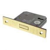 Atlantic - ALKDEAD3LK25SB 3 Lever Key Mortice Deadlock [CE] 2.5" - Satin Brass
