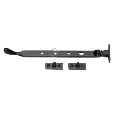 Click Here To Enlarge This Photo Of FB992 8 M.Marcus Black Iron Rustic Casement Window Stay 8"