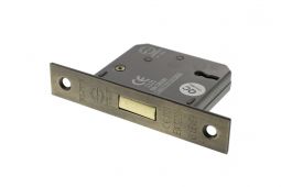 Atlantic - ALKDEAD3LK3MAB 3 Lever Key Mortice Deadlock [CE] 3" - Matt Antique Brass