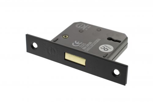 Click Here To Enlarge This Photo Of Atlantic - ALKDEAD3LK3MB 3 Lever Key Mortice Deadlock [CE] 3" - Matt Black