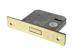 Atlantic - ALKDEAD3LK3SB 3 Lever Key Mortice Deadlock [CE] 3" - Satin Brass