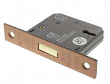 Atlantic - ALKDEAD3LK3USC 3 Lever Key Mortice Deadlock [CE] 3" - Urban Satin Copper