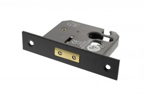 Click Here To Enlarge This Photo Of Atlantic - ALKDEADE3MB Euro Profile Mortice Deadlock [CE] 3" - Matt Black