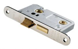 BAE5030NP/R - Carlisle Brass Eurospec Bathroom Lock (Economy) 3" (Radius) Nickel Plated