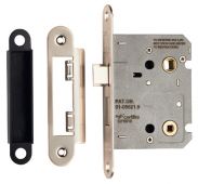 BAE5030SN/R - Carlisle Brass Eurospec Easi-T Bathroom Lock 3" Residential (Radius) Satin Nickel