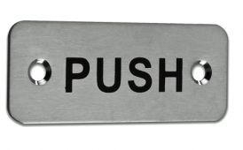 FPA1302SSS - Carlisle Brass Push Symbol 30 x 75mm Satin Stainless Steel