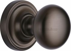 HAM8361-MB Heritage Brass Mortice Knob on Rose Hampstead Design Matt Bronze Finish