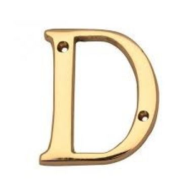 Click Here To Enlarge This Photo Of ND - Carlisle Brass Letter Face Fix (D) 53mm Polished Brass