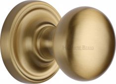 HAM8361-SB Heritage Brass Mortice Knob on Rose Hampstead Design Satin Brass Finish