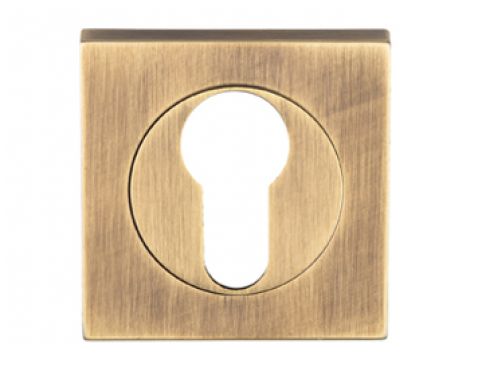 Click Here To Enlarge This Photo Of SZM001SQAB - Carlisle Brass Serozzetta Square Euro Profile Escutcheon (Concealed Fix) Antique Brass