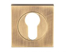 SZM001SQAB - Carlisle Brass Serozzetta Square Euro Profile Escutcheon (Concealed Fix) Antique Brass
