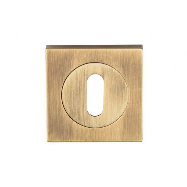 Click Here To Enlarge This Photo Of SZM003SQAB - Carlisle Brass Serozzetta Square Standard Key Escutcheon (Concealed Fix) Antique Brass