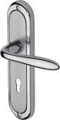 HEN1200-AP Heritage Brass Door Handle Lever Lock Henley Design Apollo Finish