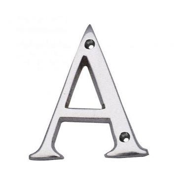 Click Here To Enlarge This Photo Of NASC - Carlisle Brass Letter Face Fix (A) 53mm Satin Chrome