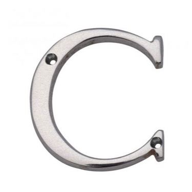 Click Here To Enlarge This Photo Of NCSC - Carlisle Brass Letter Face Fix (C) 53mm Satin Chrome